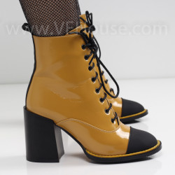 ДАМСКИ БОТИ НА ТОК - 2021-102120713 YELLOW