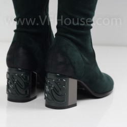 ДАМСКИ БОТИ НА ТОК - 2021-102184486  DK GREEN