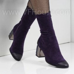 ДАМСКИ БОТИ НА ТОК - 2021-102184486 PURPLE