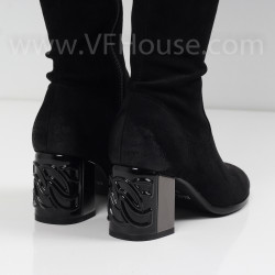 ДАМСКИ БОТИ НА ТОК - 2021-102184486 BLACK