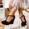 ДАМСКИ САНДАЛИ НА ПЛАТФОРМА - 2303-8212407 BLACK