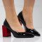 ДАМСКИ ОБУВКИ НА ТОК - 1403-791213201 BLACK-LACI/RED