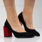 ДАМСКИ ОБУВКИ НА ТОК - 1403-791213201 BLACK/RED