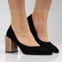 ДАМСКИ ОБУВКИ НА ТОК - 1403-791213201 BLACK/BEIGE
