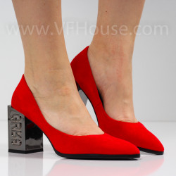 ДАМСКИ ОБУВКИ НА ТОК - 1403-791213201 RED