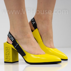 ДАМСКИ ОБУВКИ НА ТОК - 1403-799213206 YELLOW/BLACK