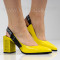 ДАМСКИ ОБУВКИ НА ТОК - 1403-799213206 YELLOW/BLACK