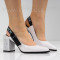 ДАМСКИ ОБУВКИ НА ТОК - 1403-799213206 WHITE/BLACK