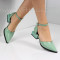 ДАМСКИ ОБУВКИ НА ТОК - 1403-5026213108 LT.GREEN-PU