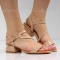 ДАМСКИ САНДАЛИ НА ТОК - 1403-217213112 BEIGE