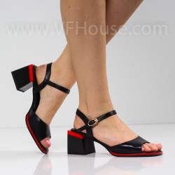 ДАМСКИ САНДАЛИ НА ТОК - 1403-224213115 BLACK