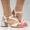 ДАМСКИ САНДАЛИ НА ТОК - 1403-113213116 WHITE