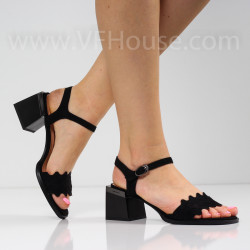 ДАМСКИ САНДАЛИ НА ТОК - 1403-706213217 BLACK