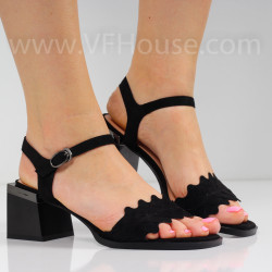ДАМСКИ САНДАЛИ НА ТОК - 1403-706213217 BLACK