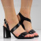 ДАМСКИ САНДАЛИ НА ТОК - 1403-7015213218 BLACK