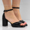ДАМСКИ САНДАЛИ НА ТОК - 1403-3000213121 BLACK