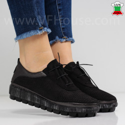 ДАМСКИ ЕЖЕДНЕВНИ ОБУВКИ ЕСТЕСТВЕНА КОЖА - 1803-2102214202 BLACK