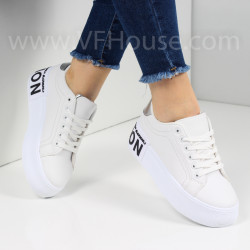 ДАМСКИ КЕЦОВЕ - 1803-85710211307 WHITE/SILVER