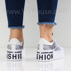 ДАМСКИ КЕЦОВЕ - 1803-85711211308 WHITE/BLACK