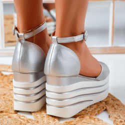 ДАМСКИ САНДАЛИ НА ПЛАТФОРМА - 2004-311212705 SILVER/PU