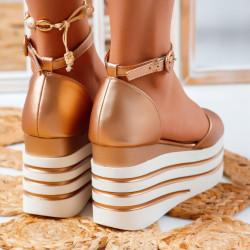 ДАМСКИ САНДАЛИ НА ПЛАТФОРМА - 2004-311212705 ROSEGOLD/PU