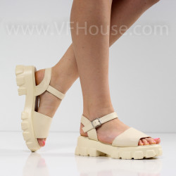 ДАМСКИ САНДАЛИ НА ПЛАТФОРМА - 1404-33212003 BEIGE