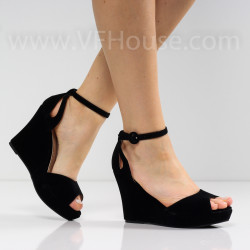 ДАМСКИ САНДАЛИ НА ПЛАТФОРМА - 0205-270212309 BLACK