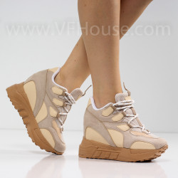 ДАМСКИ КЕЦОВЕ НА ПЛАТФОРМА - 0205-5403213414 BEIGE