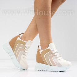ДАМСКИ КЕЦОВЕ НА ПЛАТФОРМА - 1505-5402213406 WHITE/MULTI