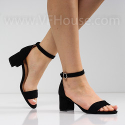 ДАМСКИ САНДАЛИ НА ТОК - 1505-254211613 BLACK