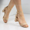 ДАМСКИ САНДАЛИ НА ТОК - 1505-254211613 BEIGE