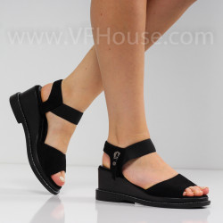 ДАМСКИ САНДАЛИ НА ПЛАТФОРМА - 3005-09212203 BLACK