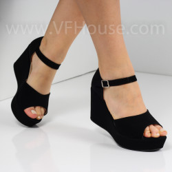 ДАМСКИ САНДАЛИ НА ПЛАТФОРМА - 3005-02211606 BLACK