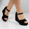 ДАМСКИ САНДАЛИ НА ПЛАТФОРМА - 3005-02211606 BLACK