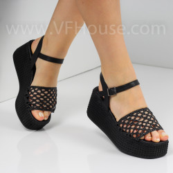 ДАМСКИ САНДАЛИ НА ПЛАТФОРМА - 3005-04211708 BLACK