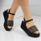 ДАМСКИ САНДАЛИ НА ПЛАТФОРМА - 3005-04211708 BLACK