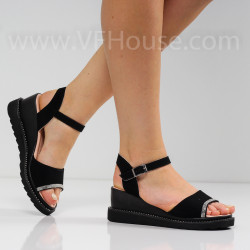 ДАМСКИ САНДАЛИ НА ПЛАТФОРМА - 3005-06211510 BLACK