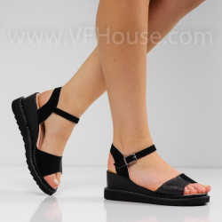 ДАМСКИ САНДАЛИ НА ПЛАТФОРМА - 3005-07211511 BLACK