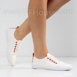 ДАМСКИ КЕЦОВЕ - 0206-9582211209 WHITE/RED
