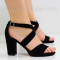 ДАМСКИ САНДАЛИ НА ТОК - 0806-10211401 BLACK