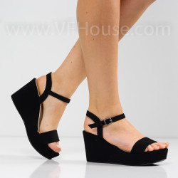 ДАМСКИ САНДАЛИ НА ПЛАТФОРМА - 0806-19211610 BLACK