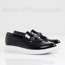МЪЖКИ МОКАСИНИ - 0507-001211604 BLACK/WHITE