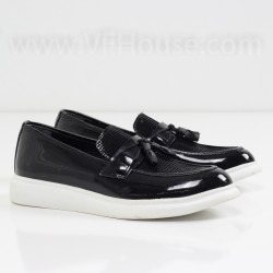 МЪЖКИ МОКАСИНИ - 0507-002211605 BLACK LACI/WHITE
