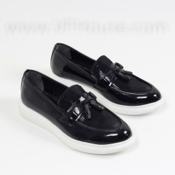 МЪЖКИ МОКАСИНИ - 0507-002211605 BLACK LACI/WHITE