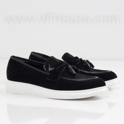 МЪЖКИ МОКАСИНИ - 0507-002211605 BLACK/WHITE