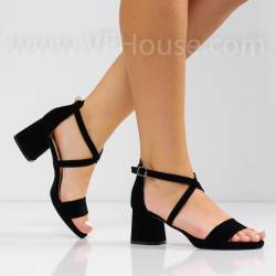 ДАМСКИ САНДАЛИ НА ТОК - 1107-003211403 BLACK