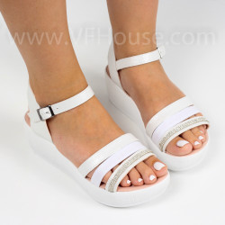 ДАМСКИ САНДАЛИ НА ПЛАТФОРМА - 1807-002211503 WHITE