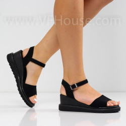 ДАМСКИ САНДАЛИ НА ПЛАТФОРМА - 1807-003211504 BLACK