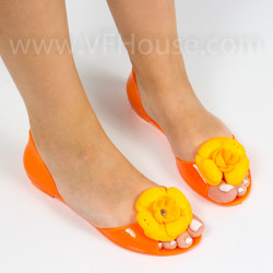 ДАМСКИ СИЛИКОНОВИ САНДАЛИ - 1807-00421305 ORANGE