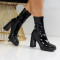 Дамски боти на ток-2510-367370 Black